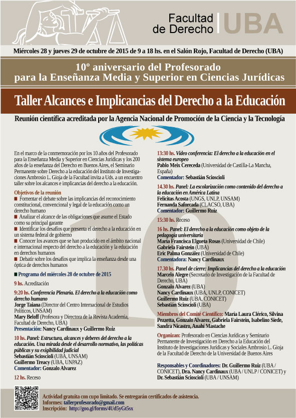 Taller Alcances e Impliancias del Derecho a la Educación