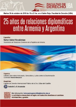 25 años de relaciones diplomáticas entre Armenia y Argentina