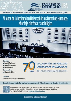 70 Años de la Declaración Universal de los Derechos Humanos: abordaje histórico y sociológico
