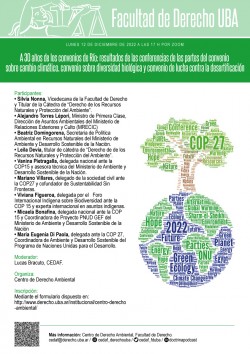 A 30 años de los convenios de Río: resultados de las conferencias de las partes del convenio sobre cambio climático, convenio sobre diversidad biológica y convenio de lucha contra la desertificación