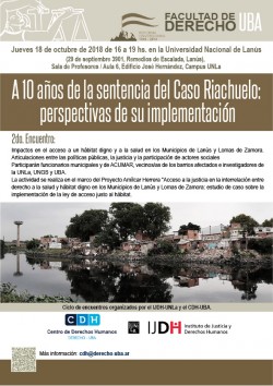 A 10 años de la sentencia del Caso Riachuelo: perspectivas de su implementación