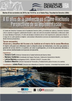 A 10 años de la sentencia en el caso Riachuelo: perspectivas de su implementación (3º encuentro)