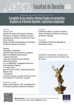A propósito de las recientes reformas fiscales con perspectiva de género en el Derecho Argentino. Experiencias comparadas