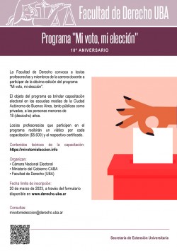 10º edición del programa "Mi voto, mi elección"