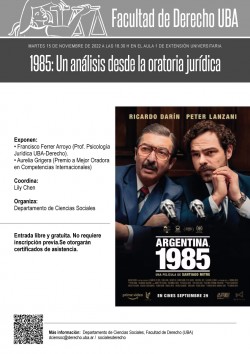 1985: Un análisis desde la oratoria jurídica