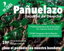 19F: El Programa de Género y Derecho se suma al Pañuelazo por el Aborto Legal en la Facultad