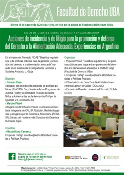 Acciones de incidencia y de litigio para la promoción y defensa del Derecho a la Alimentación Adecuada. Experiencias en Argentina