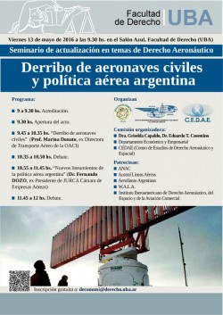 Seminario "Derribo de aeronaves civiles y política aérea argentina"