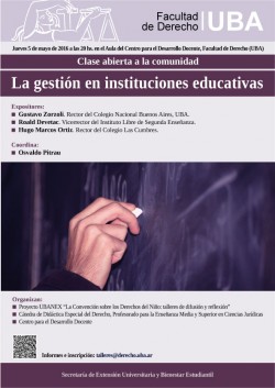 Clase abierta a la comunidad - La gestión en instituciones educativas