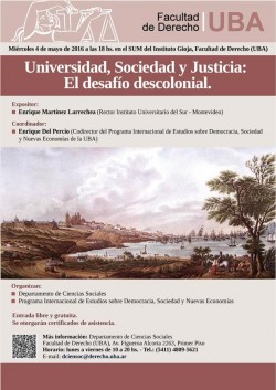 Universidad, Sociedad y Justicia: El desafío descolonial