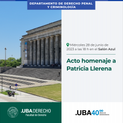 Acto homenaje a Patricia Llerena