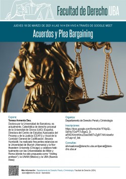 Acuerdos y <i>Plea Bargaining</i>