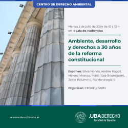 Ambiente, desarrollo y derechos a 30 años de la reforma constitucional