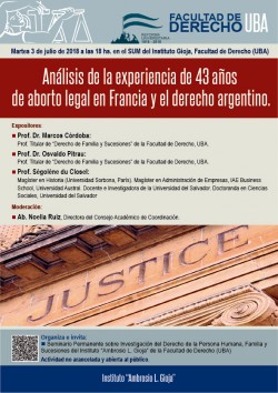 Análisis de la experiencia de 43 años de aborto legal en Francia y el derecho argentino