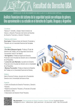 Análisis financiero del sistema de la seguridad social con enfoque de género. Una aproximación a su estudio en el derecho de España, Uruguay y Argentina