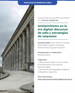 Antisemitismo en la era digital: discursos de odio y estrategias de respuesta