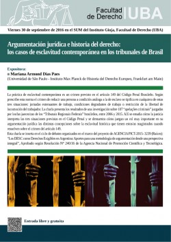 Argumentación jurídica e historia del derecho: los casos de esclavitud contemporánea en los tribunales de Brasil