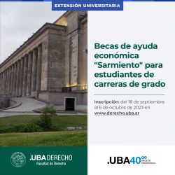 Becas de ayuda económica "Sarmiento" para estudiantes de carreras de grado
