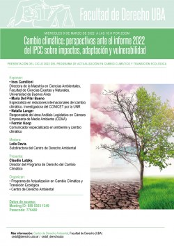 Cambio climÃ¡tico: perspectivas ante el informe 2022 del IPCC sobre impactos, adaptaciÃ³n y vulnerabilidad
