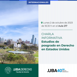 Charla informativa sobre estudios de posgrado en Derecho en Estados Unidos