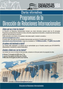 Charlas informativas - Programas de la Dirección de Relaciones Internacionales