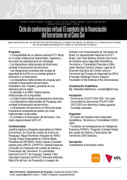 Ciclo de conferencias virtual: El combate de la financiación del terrorismo en el Cono Sur