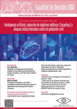 Ciclo de conversaciones online: Inteligencia artificial, selección de objetivos militares (targeting) y ataques indiscriminados contra la población civil