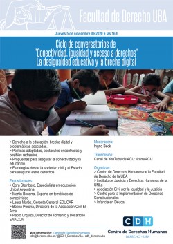 Ciclo de conversatorios de "Conectividad, igualdad y acceso a derechos". La desigualdad educativa y la brecha digital 