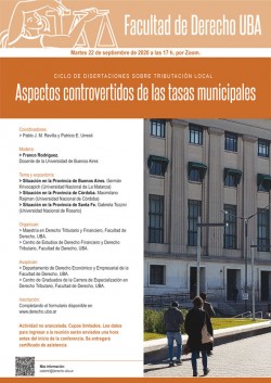 Ciclo de disertaciones sobre tributación local: Aspectos controvertidos de las tasas municipales 