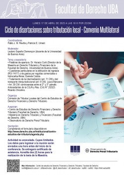 Ciclo de disertaciones sobre tributación local - Convenio Multilateral