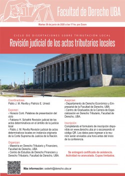 Ciclo de disertaciones sobre tributación local. Revisión judicial de los actos tributarios locales