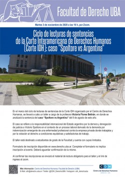 Ciclo de lecturas de sentencias de la Corte Interamericana de Derechos Humanos (Corte IDH): caso "Spoltore vs Argentina"