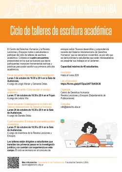 Ciclo de talleres de escritura académica