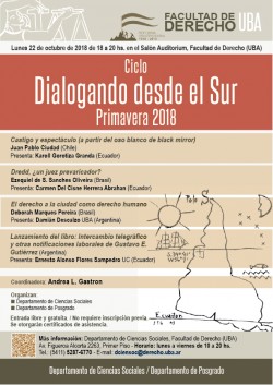 Ciclo "Dialogando desde el Sur", primavera 2018