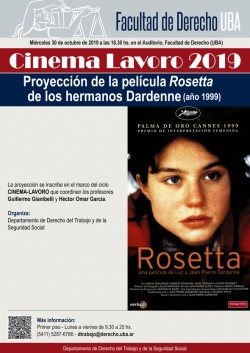 Cinema Lavoro 2019: Proyección de la película <i>Rosetta</i> (1999)