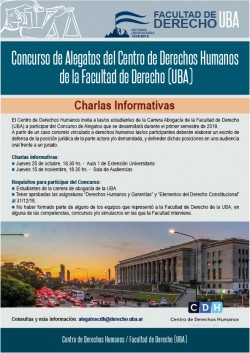 Concurso de alegatos del Centro de Derechos Humanos