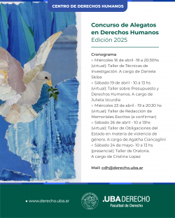 Concurso de Alegatos en Derechos Humanos Edición 2025