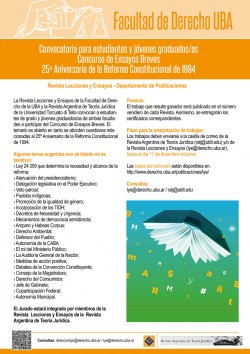 Concurso de ensayos breves: 25º aniversario de la Reforma Constitucional de 1994