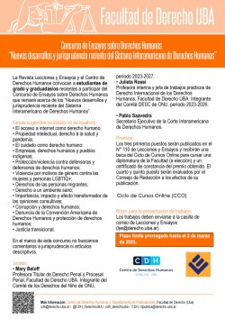 Concurso de Ensayos sobre Derechos Humanos - "Nuevos desarrollos y jurisprudencia reciente del Sistema Interamericano de Derechos Humanos"