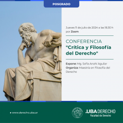 Conferencia "Crítica y Filosofía del Derecho"