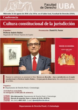 Conferencia "Cultura constitucional de la jurisdicción"