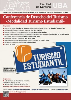 Conferencia de Derecho del Turismo - Modalidad Turismo Estudiantil