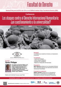 Conferencia - Los ataques contra el Derecho Internacional Humanitario:  ¿un cuestionamiento a la universalidad?