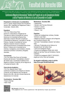 Conferencia Magistral Internacional "Análisis del Proyecto de Ley de Competencia Desleal y de los Proyectos de Reforma a la Ley de Consumidor en Ecuador"