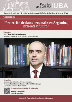 Conferencia "Protección de datos personales en Argentina, presente y futuro"