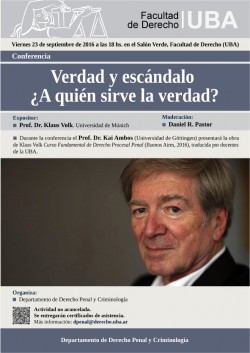 Conferencia "Verdad y escándalo. ¿A quién sirve la verdad?"