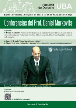 Conferencias del Prof. Daniel Markovits
