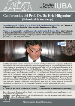 Conferencias del Prof. Dr. Dr. Eric Hilgendorf (Universidad de Wurzburgo)