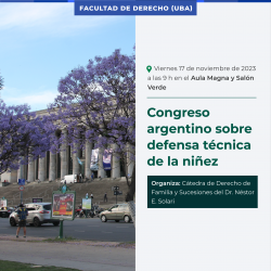 Congreso argentino sobre defensa técnica de la niñez