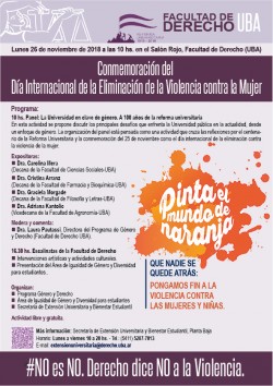 Conmemoración del Día Internacional de la Eliminación de la Violencia contra la Mujer